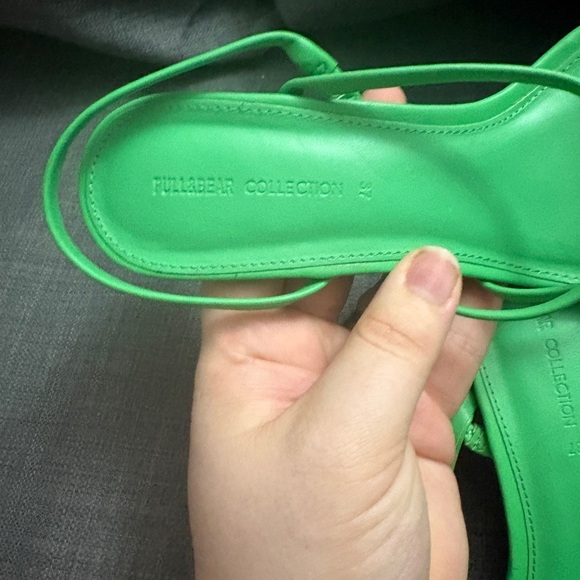 💚 Pull & Bear Collection Green Strappy Block Heels (EU 37 / US 6.5–7) - Picture 2 of 5
